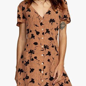 RVCA Women's Avery Woven Short Sleeve Dress